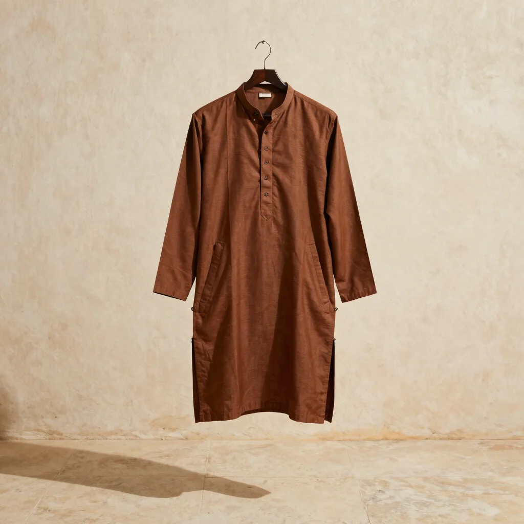 Espresso Band-Collar Kurta
