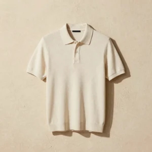 Ivory Ribbed Polo